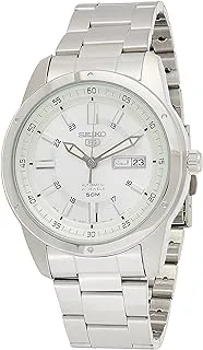 Seiko Men's Automatic Watch With Analog Display And Stainless Steel Strap Snkn09J1, Silver