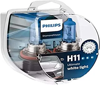 Philips Automotive Lighting Philips Diamond Vision 5000K H11 Car Headlight Bulbs Twin Pack Of Bulbs