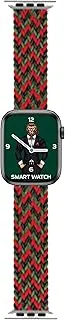 Green Lion Braided Solo Loop Strap for Apple Watch 38/40mm - Black/Green/Red