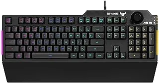 ASUS TUF Gaming Keyboard Combo K1 RGB Keyboard ، M3 خفيف الوزن ، إضاءة Aura Sync RGB ، تصميم مريح وقوي ، برنامج Armoury Crate ، أزرار قابلة للبرمجة لألعاب الكمبيوتر ، أسود