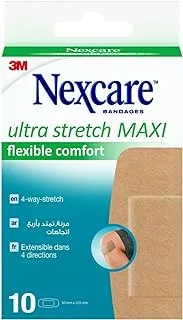 ضمادة 3M Nexcare 570-10 Soft 'N' Flex للركبة والكوع ، 10 قطع