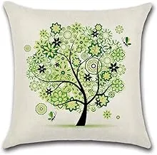 Rishahome Flowering Tree Printed Cushion Cover 45X45 Cm