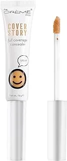 The Crème Shop Full Coverage Face Concealer For Under Eye, Dark Circles, Discolorations & Uneven Skin Tone. -Cover Story, Light