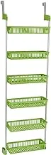 Household Essentials 6-Tier Basket Over-The-Door Organizer, Lime