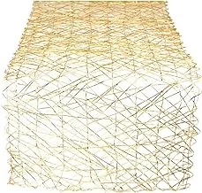 Dii Woven Paper Decorative Metallic Table Runner For Holidays, Parties, And Everyday Décor (14X72