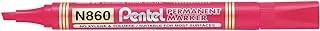 Pentel Permanent Markers Chisel Point - Red (Pack Of 12)