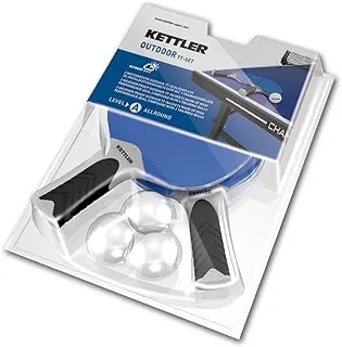 Kettler Halo 5.0 Outdoor Table Tennis 2 Racquet Set with 3 Table Tennis Balls