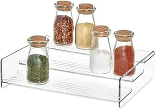 Interdesign LinUS Cabinet Organizer Rack - Storage For Kitchen, Pantry Or Bathroom Countertops, Clear, VarioUS Style 65430