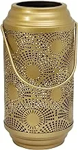 Home Town Lantern Metal Gold Candle Holder,24X12cm