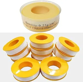 Royal Apex Thread Sealing Teflon Tape EN 751-3 with 0.25g/cm2 Density, 0.9mmx12mm PTFE for Pipe Fittings and Fixing Water Leak (Pack of 100)