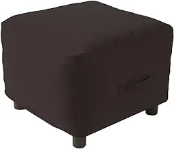 MAIORI- CLUB CANVAS OTTOMAN DARK GREY