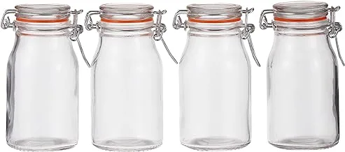 HARMONY TABLE TOP 4PCS GLASS BOTTLE WITH BUCKLE 175ML,