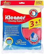 Kleaner Microfiber Cloth Cleaning (Pack of 4) ‎27.9 x 21.5 x 0.5 cm