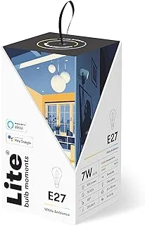 Lite Bulb Moments A60 Smart Edison Bulbs – 6W E27 Filament Lightbulbs – White Ambiance Smart Lightbulbs with App Control – Full RGB Colour Scale Dimmable Lightbulbs with Timer – Single Pack (1 Pack)