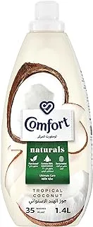 COMFORT Naturals Fabric Softener, Tropical Coconut, plant-based formula, 1.4L