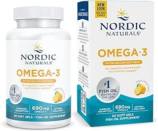 Nordic Naturals Omega-3 In Fish Gelatin Softgels, 60 Softgels