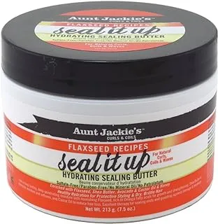 Aunt Jackies Seal It Up Hydrating Sealing Butter 7.5 Ounce (221ml) (3 Pack)