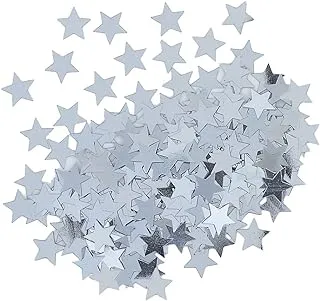 Unique Star Shaped Confetti, Silver standard size 90371