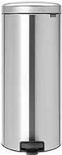 Brabantia Pedal Bin Newicon With Plastic Inner Bucket, 30 Litre - Matt Steel Fingerprint Proof