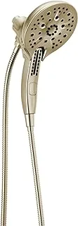 Delta Faucet 5-Spray In2Ition 2-In-1 Dual Hand Held Shower Head With Hose, H2Okinetic Handheld Shower Head With Magnetic Docking, Polished Nickel 58620-Pn-Pk