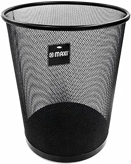 Maxi Mesh Waste Bin 12 Litre Black,Ideal For Use In The Office, Kitchen, Bathroom, Bedroom/Dorm Room Etc, WB12BL