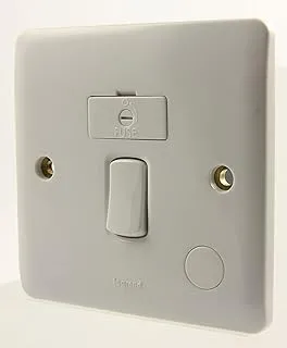 Legrand Synergy White FUSed Connection Unit Double Pole Plate Switch With Cord Outlet 13A 250V - 730036