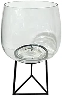 Dubai Garden Centre Glass Planter With Stand