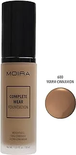 Moira CWF600 Complete Wear Foundation, Warm Cinnamon, 30 ml