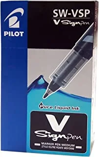 Pilot V Sign Black Pen- Pack of 12