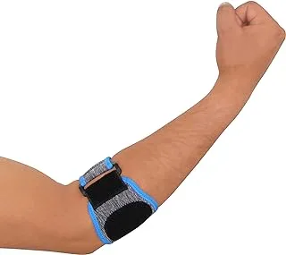 Nivia ORTHOPEDIC TENNIS ELBOW ADJUSTABLE - Grey/black FREE SIZE, 3071