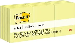 Post-It Notes 34.9 X 47,6mm Yellow 12 Pack