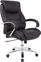 Mahmayi C900 High Back Chair - Thick Padding Quilted Ergonomic Office Chair With AdjUStable Seat, Executive Swivel Chair Castors - Executive Chair (Black)