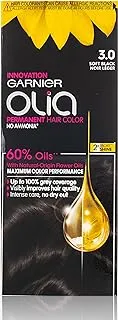 Garnier Olia, No Ammonia Permanent Hair Color With 60% Oils, 3.0 Soft Black