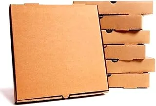 Pizza Box Brown – 33x33cm Pizza Boxes Square Flat Cardboard Boxes, Disposable Pizza Box, Restaurantware - 25 Pieces.