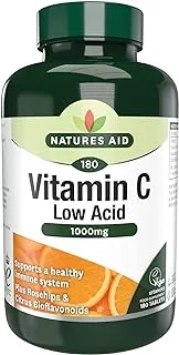 Natures Aid Vitamin C 1000Mg Low Acid, 180 Tablets