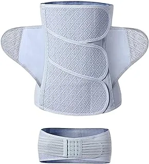 Sunveno Breathable Postpartum Abdominal Belt 2In1 Belt Belly Shaper Post Delivery Belt Waist Belt And Pelvis Wrap Post Delivery Multipurpose Shapewear Blue 80-95Cm Large