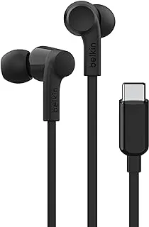 Belkin SoundForm Wired Earbuds with USB-C Connector, In-Ear Earphones w/ Microphone - Headphones for iPhone 15, iPad Mini, Galaxy, Android, and More with USB-C Connector (USB-C Headphones) - Black