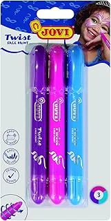 Jovi Twist Face Paint In Blister Of 3 Assorted Colors For Girls, Blue, 198, Butterflow