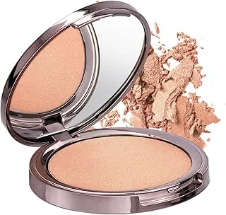 Girlactik Usa.Glow Highlighter Blusher Illuminating Powder. Pearlescent Shimmer, Velvet Finish. Controls Oil, Lightweight, Buidable. -Goldie