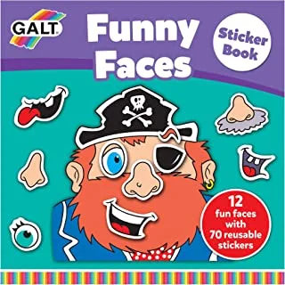 Galt Toys Funny Faces Sticker Book, multicolor, A3069A