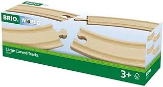 Brio World Large Curved Tracks 4-Pieces Toy Train Accessory