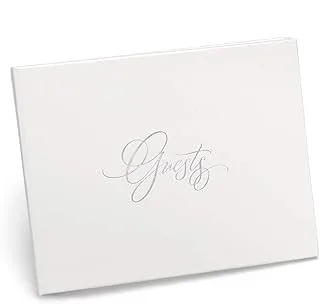 Hortense B. Hewitt 11002 White Guest Book, 7.5 x 5.75-Inches