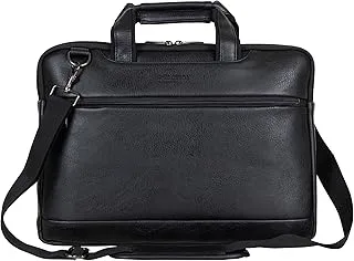 Kenneth Cole Reaction ProTec Pebbled Vegan Leather Slim 16' Laptop & Tablet Business Briefcase Bag