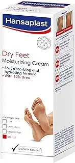 Hansaplast Moisturising Foot Cream with 10% Urea, Intensive Moisturising Formula, Protects Against Callus Formation, Suitable for Diabetic Skin, Fast Absorbing Formula, 100ml