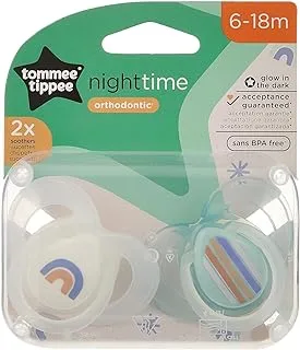 Tommee Tippee Closer To Nature Night Time Soother Glow In The Dark, 6-18 Months, Assortment