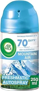 Air Wick Freshmatic Autospray Refill, Mountain Air, Eliminates Bad Odour like Cat Litter Smell, 250 ml