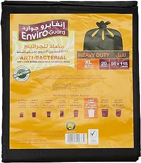 Enviro Guard Anti Bacterial Bio-Degradable Garbage Bags 20-Pieces, 95 cm Length X 115 cm Width