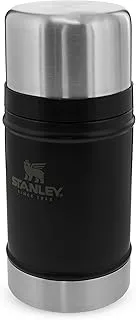 Stanley Classic Legendary Food Jar 0.7L / 24OZ Matte Black – BPA FREE Stainless Steel Food Thermos | Hot for 15 Hours | Leakproof Lid Doubles as Cup | Dishwasher Safe