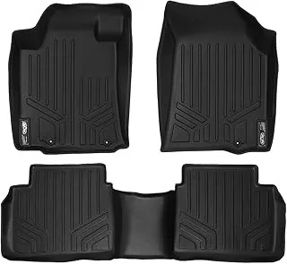 MAXLINER Custom Fit Floor Mats 2 Row Liner Set Black Compatible with 2013-2018 Nissan Altima Sedan (Manufactured After Nov. 2012)