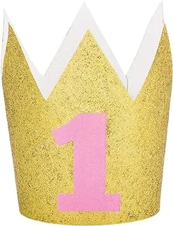 Creative Converting 1St Birthday One Crown, 4-Inch Length, Pink